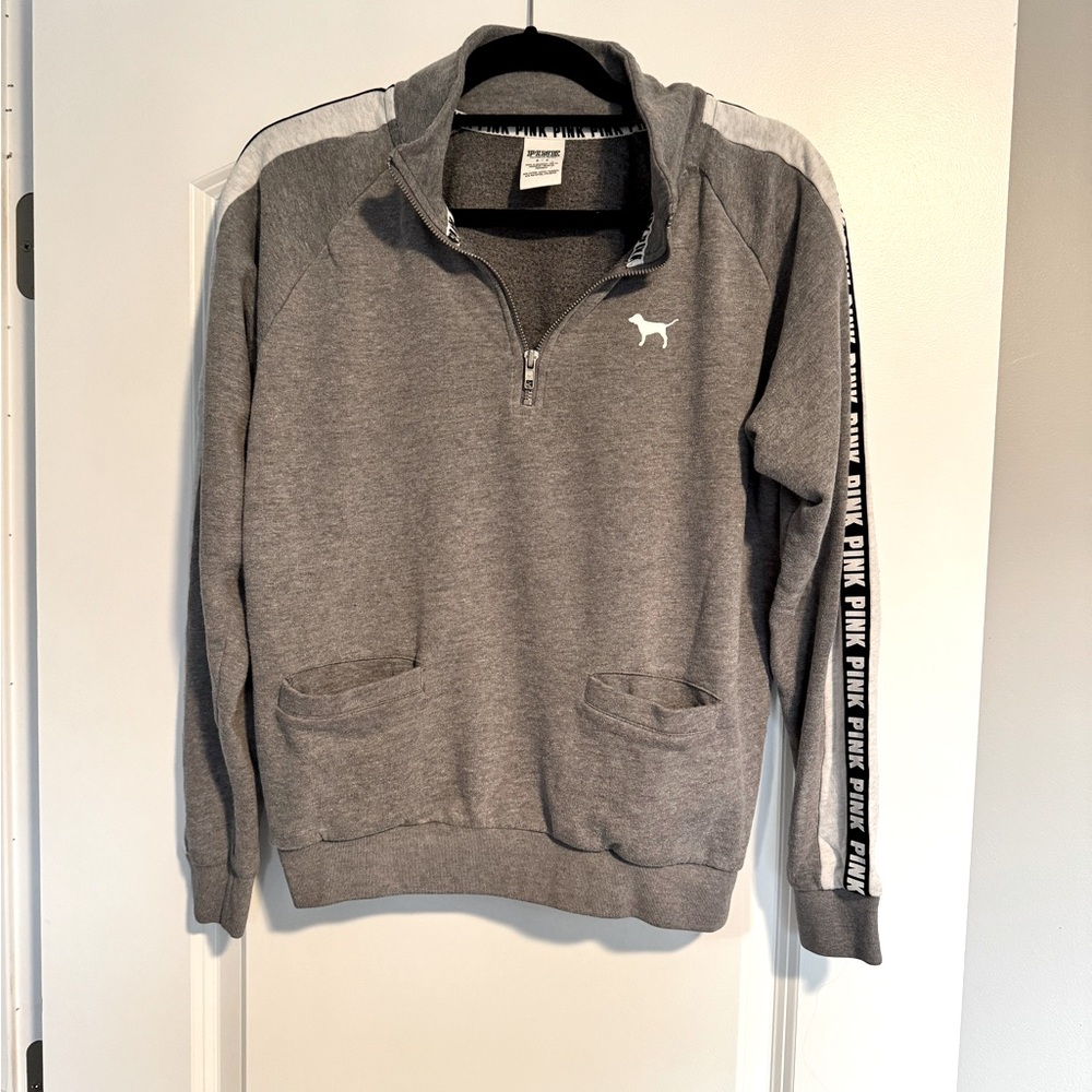 Quarter Zip PINK Swetshirt
